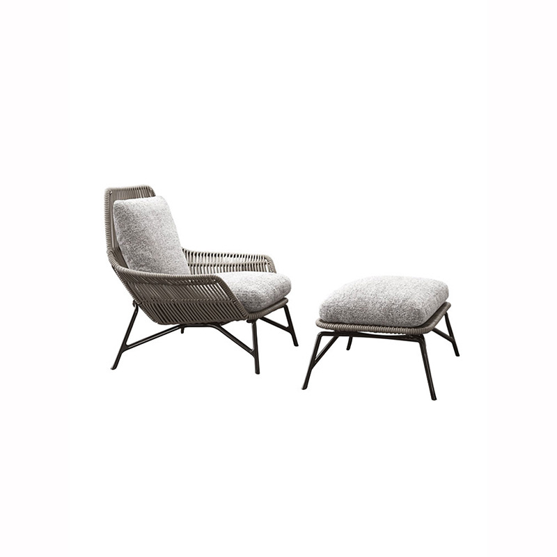 Outdoor Furniture Metal Chairs - Halat tasarımlı metal çerçeveli su geçirmez