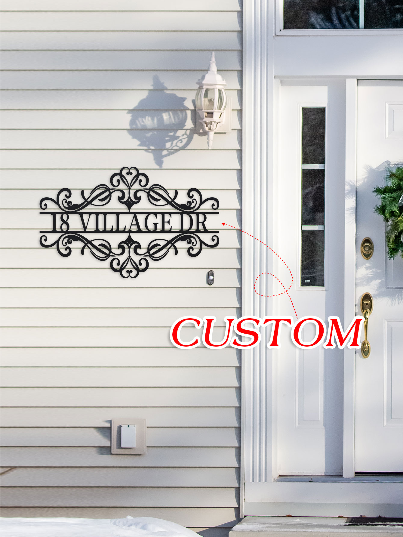 Outdoor Furniture Metal - Kişiselleştirilmiş Metal İsim Levhası - Monogramlı