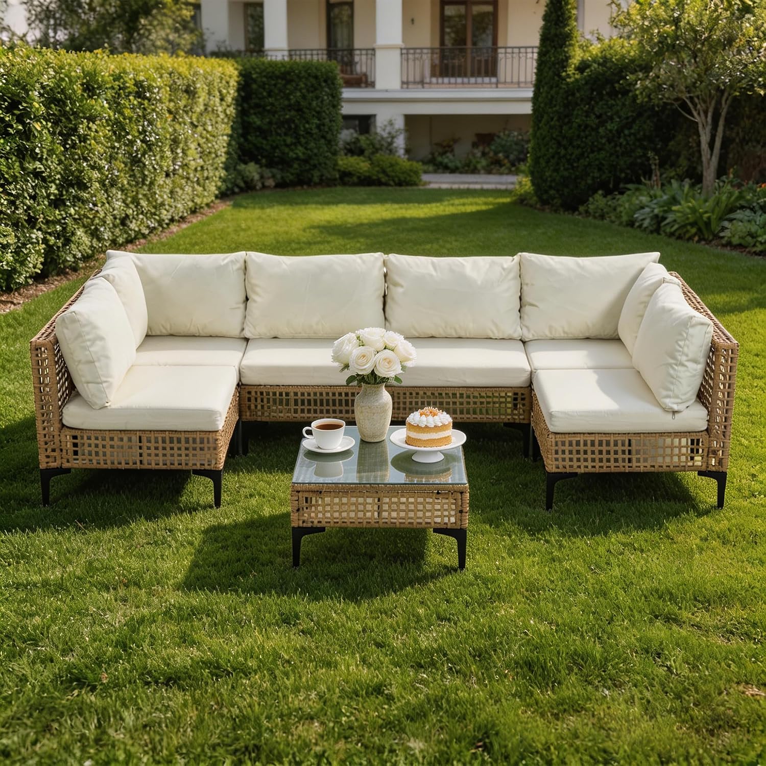 7 Parça Dış Mekan Veranda Mobi - Outdoor Furniture Luxury incelemesi ve fiyatı